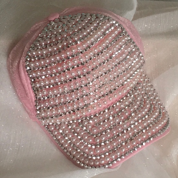 Pink Pearl and Rhinestone Cap - Picture 8 of 10